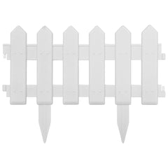 vidaXL Lawn Edgings 25 pcs White 10 m PP 3