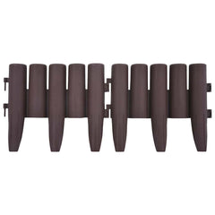 vidaXL Lawn Edgings 36 pcs Brown 10 m PP 4