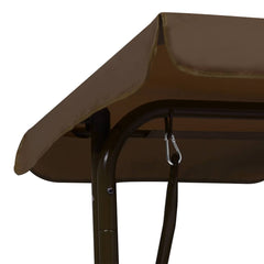 Kids Swing Bench 115x75x110 cm Fabric Brown