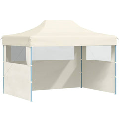 Professional Folding Party Tent with 3 Sidewalls 3x4 m Cream