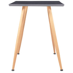 248310 vidaXL Dining Table Grey and Oak 120x60x74 cm MDF 3