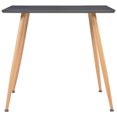 vidaXL Dining Table Grey and Oak 80.5x80.5x73 cm MDF 2