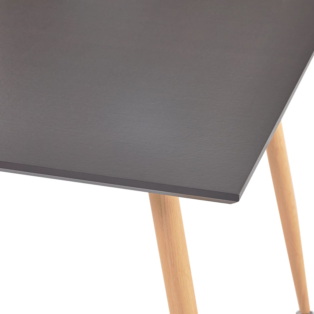 vidaXL Dining Table Grey and Oak 80.5x80.5x73 cm MDF 3