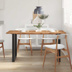 vidaXL Dining Table 154x80x76 cm Solid Acacia Wood 3