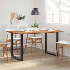 Dining Table Solid Acacia Wood in Black