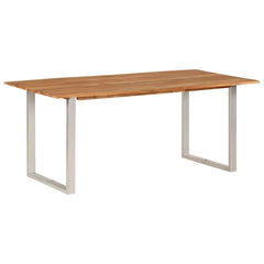vidaXL Dining Table 180x90x76 cm Solid Acacia Wood 2