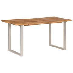 vidaXL Dining Table 154x80x76 cm Solid Acacia Wood 2