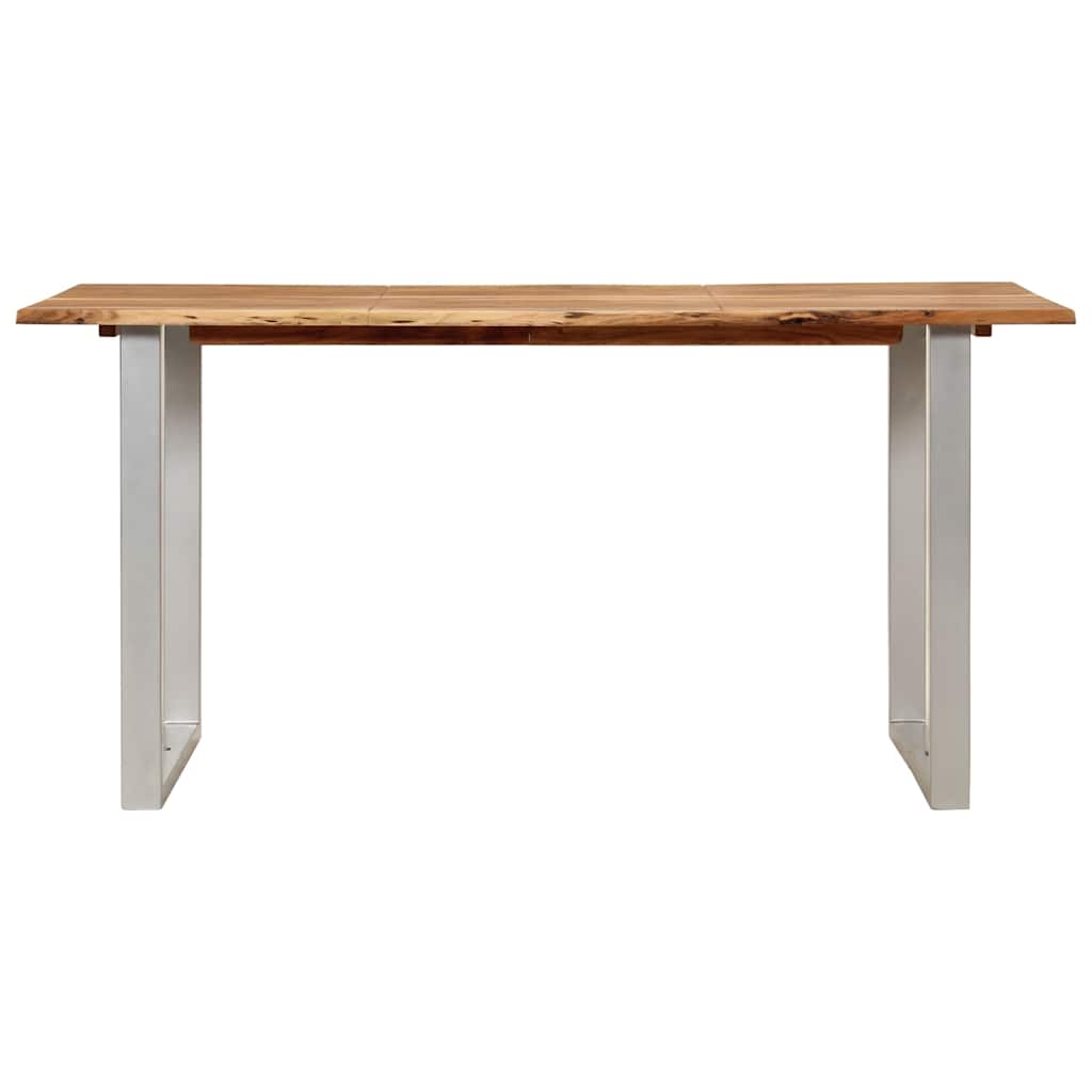 vidaXL Dining Table 154x80x76 cm Solid Acacia Wood 4