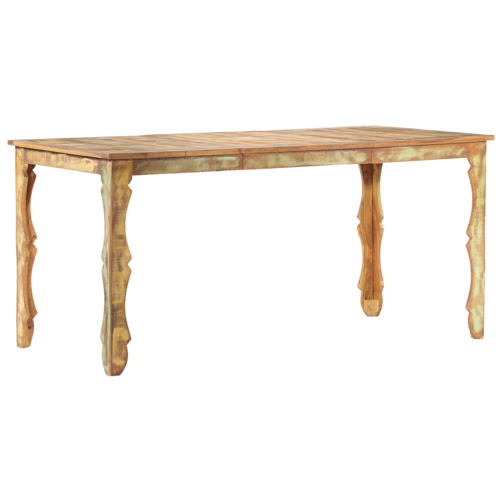 vidaXL Dining Table 160x80x76 cm Solid Reclaimed Wood 1