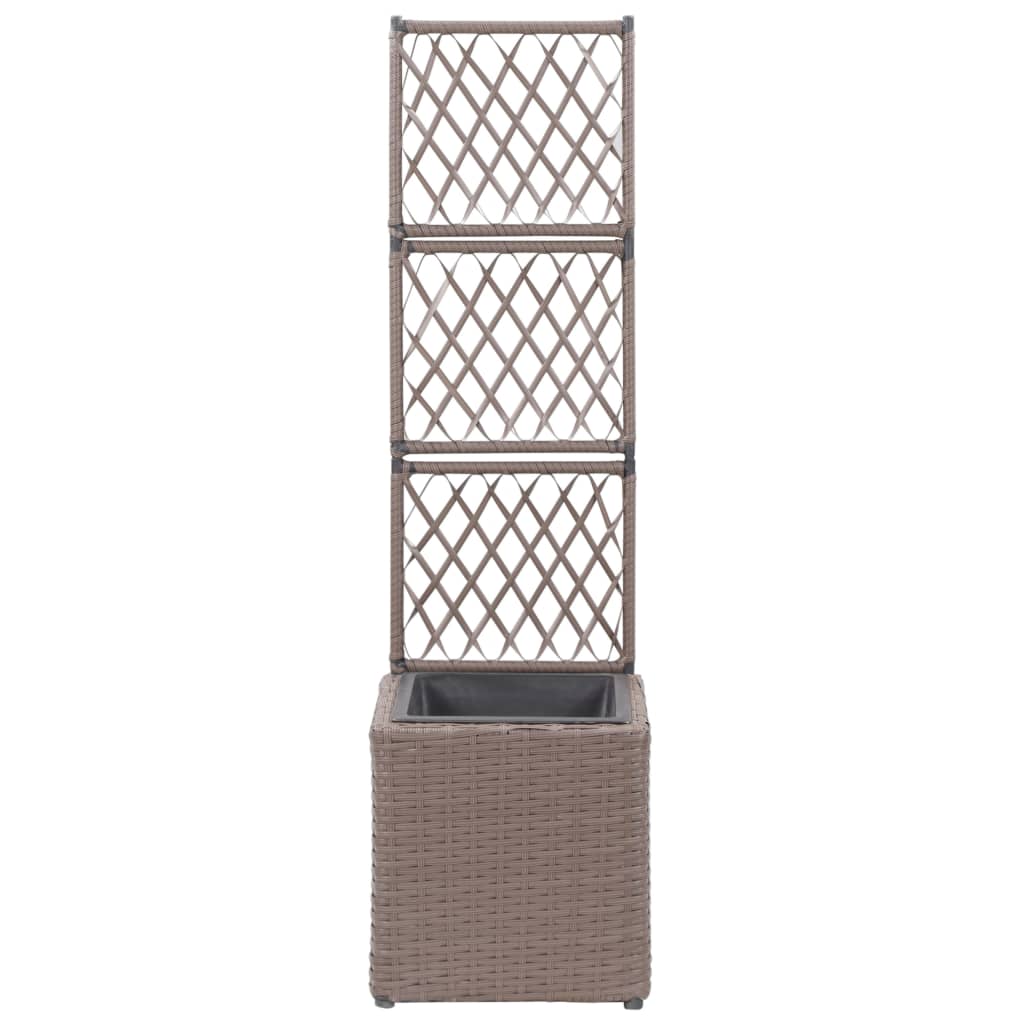 vidaXL Raised Bed | Brown | Poly rattan, plastic | 30x30 cm | Planters | Planter 2