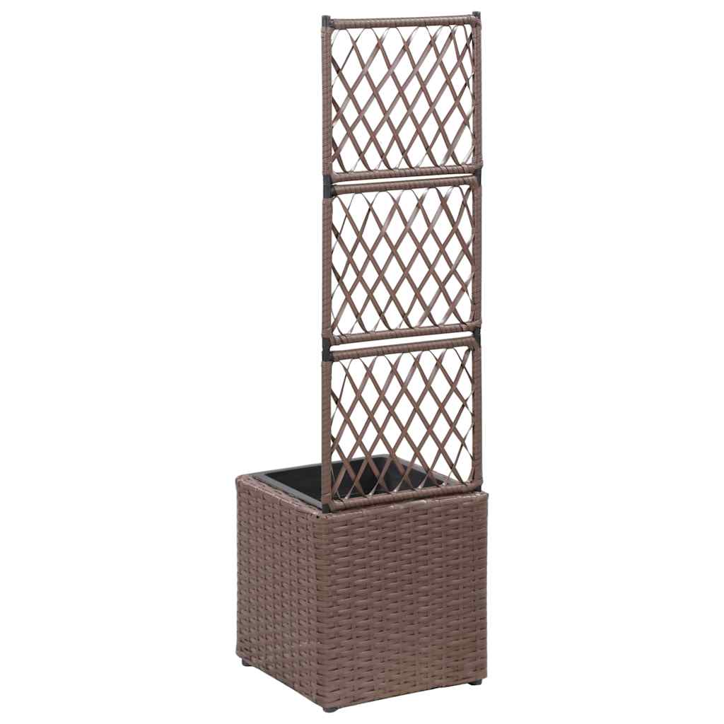 vidaXL Raised Bed | Brown | Poly rattan, plastic | 30x30 cm | Planters | Planter 3