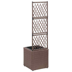 vidaXL Raised Bed | Brown | Poly rattan, plastic | 30x30 cm | Planters | Planter 3