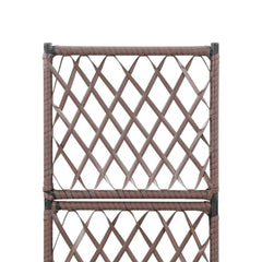 vidaXL Raised Bed | Brown | Poly rattan, plastic | 30x30 cm | Planters | Planter 5