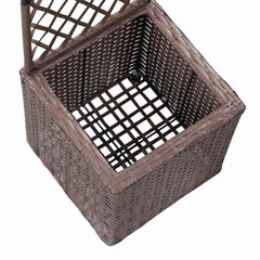 vidaXL Raised Bed | Brown | Poly rattan, plastic | 30x30 cm | Planters | Planter 6