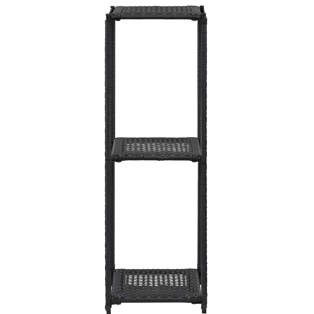 vidaXL Storage Shelf | Black | Poly rattan | Compact | Storage Shelf | Square 2