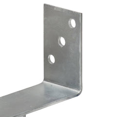145312 vidaXL Fence Anchors 6 pcs Silver 7x6x30 cm Galvanised Steel 6