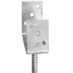 145314 vidaXL Fence Anchors 6 pcs Silver 8x6x30 cm Galvanised Steel 5