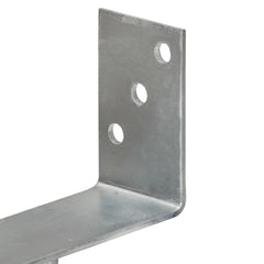 145316 vidaXL Fence Anchors 6 pcs Silver 9x6x30 cm Galvanised Steel 6