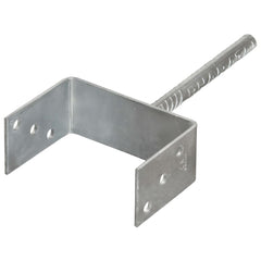 145322 vidaXL Fence Anchors 6 pcs Silver 14x6x30 cm Galvanised Steel 2