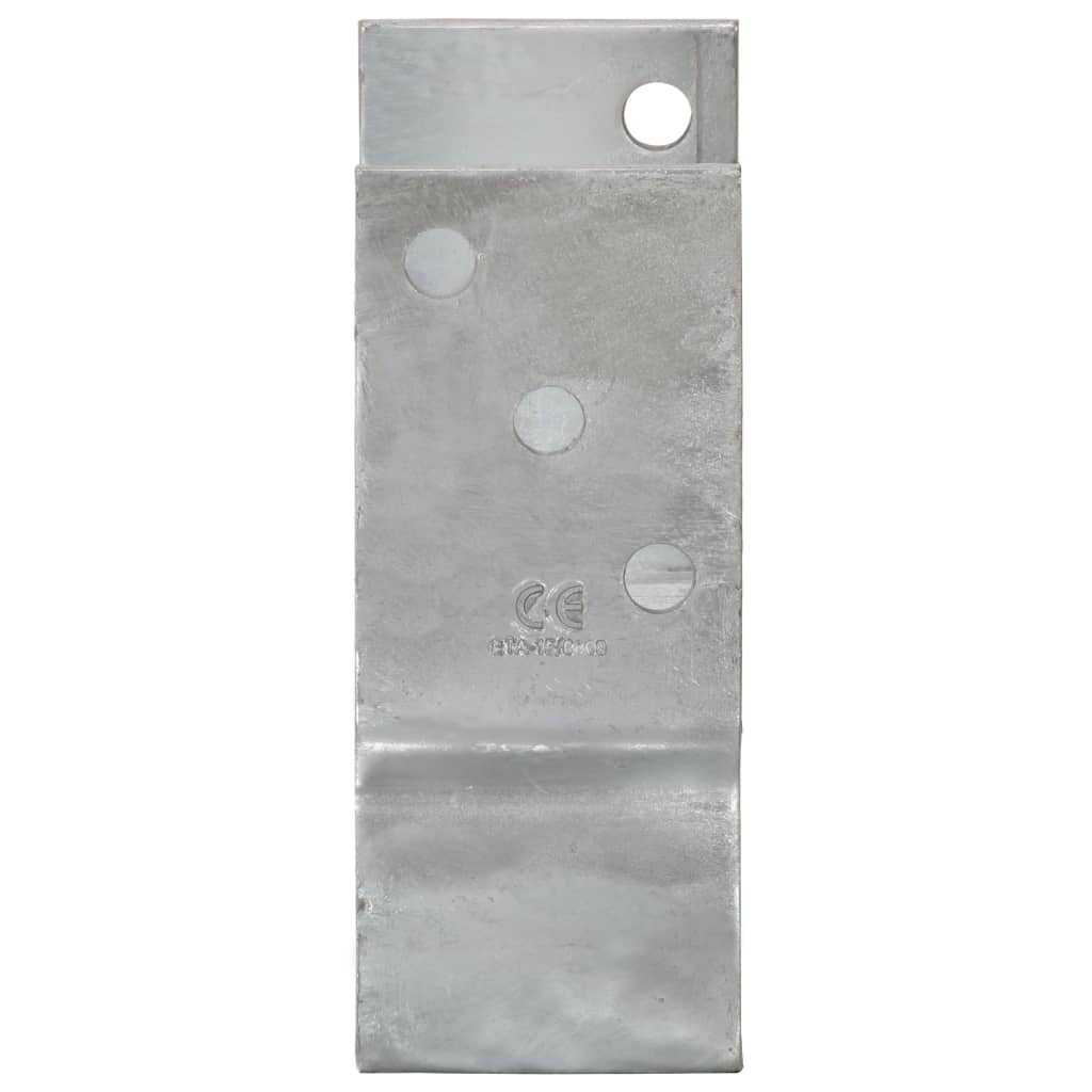 vidaXL Fence Anchors 12 pcs Silver 8x6x15 cm Galvanised Steel 4