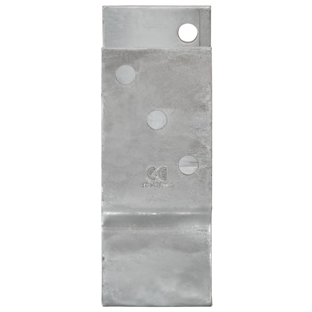 vidaXL Fence Anchors 12 pcs Silver 10x6x15 cm Galvanised Steel 4
