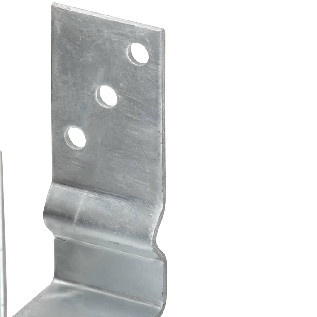 vidaXL Fence Anchors 12 pcs Silver 10x6x15 cm Galvanised Steel 5
