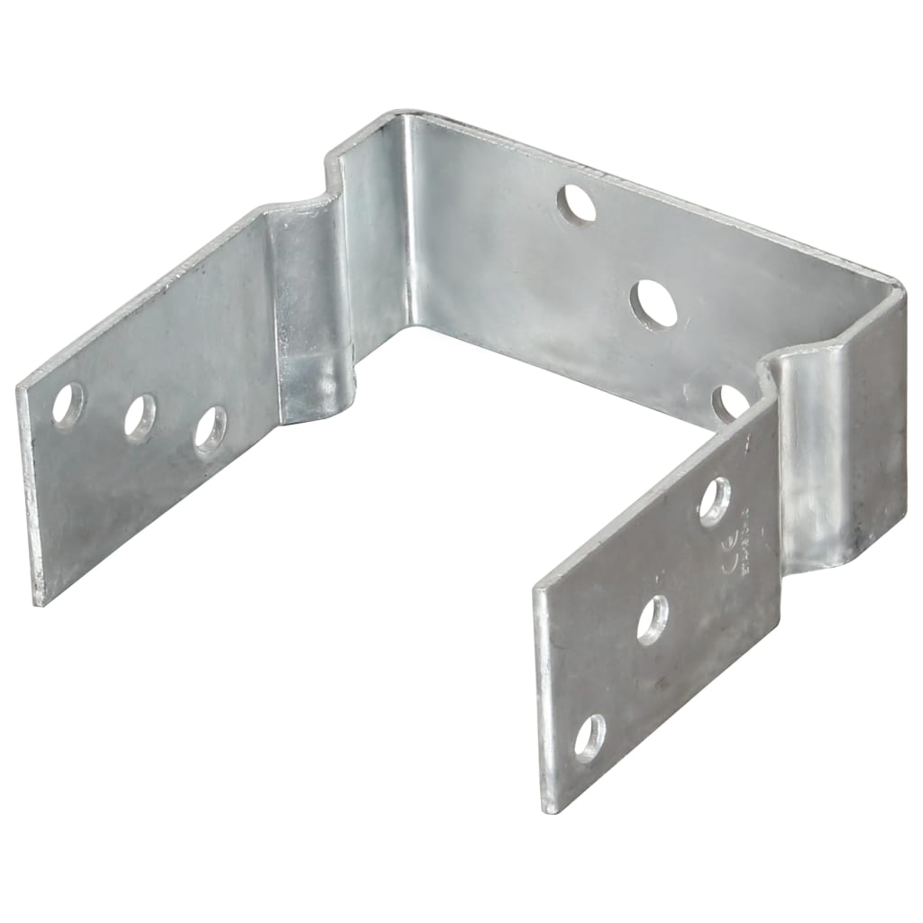 vidaXL Fence Anchors 12 pcs Silver 14x6x15 cm Galvanised Steel 2