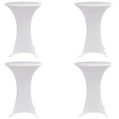 Stretch Table Cover 4 White 60 cm