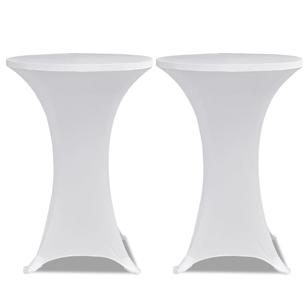 vidaXL Table Cover | Set of 4 | White | Polyester: 90%, Elastane: 10% 3
