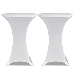 vidaXL Table Cover | Set of 4 | White | Polyester: 90%, Elastane: 10% 3
