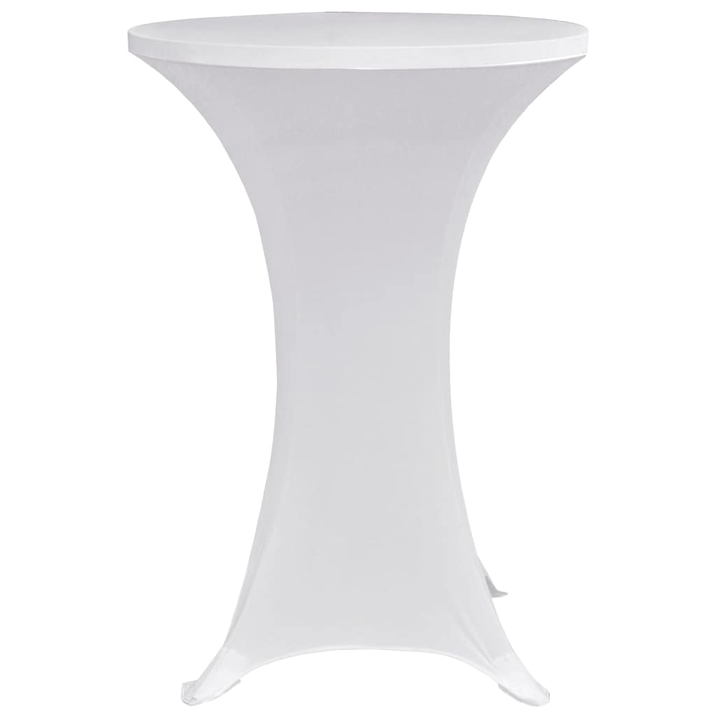 vidaXL Table Cover | Set of 4 | White | Polyester: 90%, Elastane: 10% 4