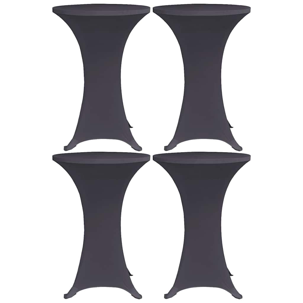 vidaXL Stretch Table Cover 4 pcs 70 cm Anthracite 1