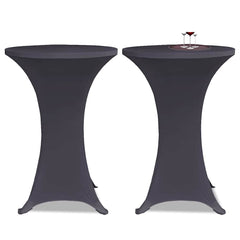 vidaXL Stretch Table Cover 4 pcs 70 cm Anthracite 2