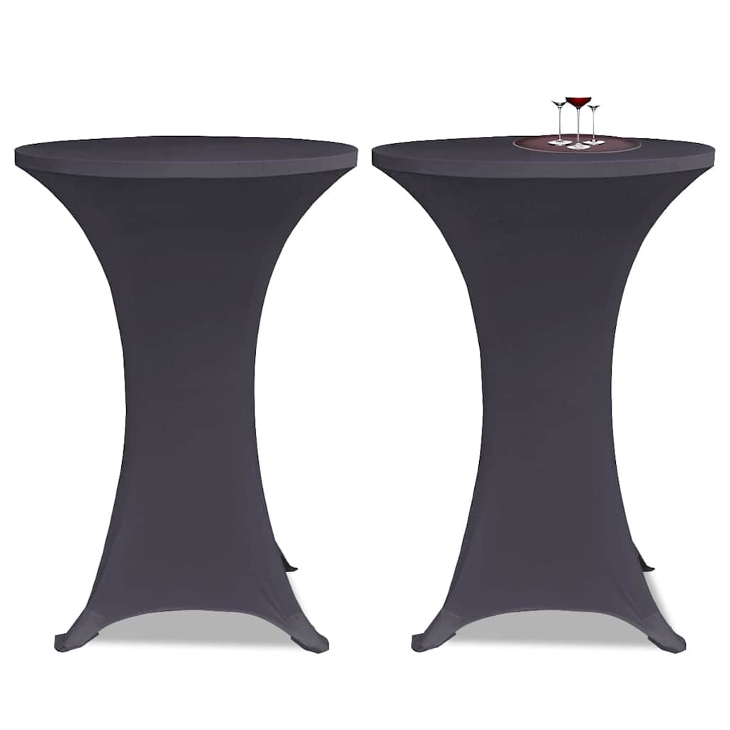 vidaXL Stretch Table Cover 4 pcs 70 cm Anthracite 2
