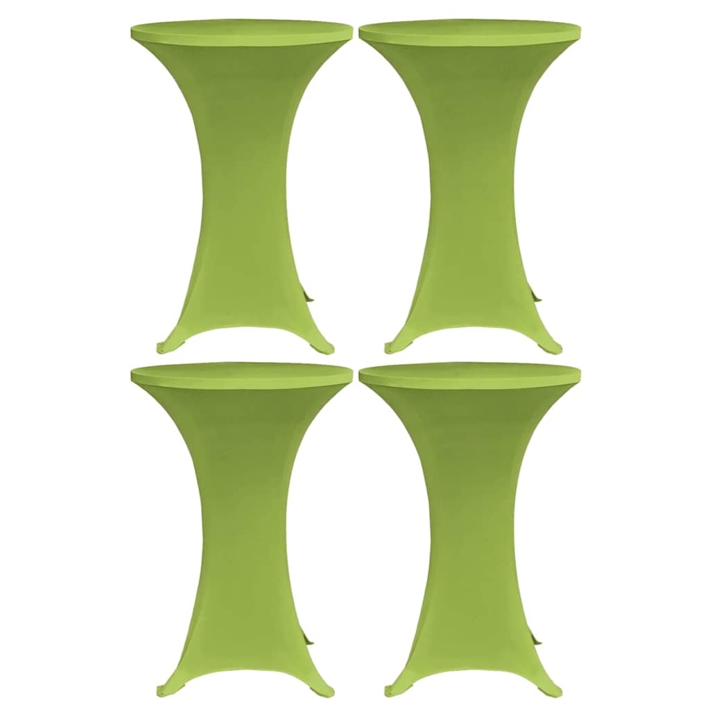 vidaXL Table Cover | Set of 4 | Apple Green | Polyester 90%, Elastane 10% 1