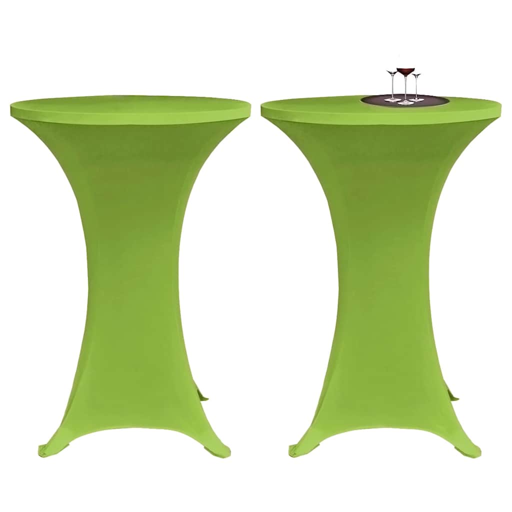 vidaXL Table Cover | Set of 4 | Apple Green | Polyester 90%, Elastane 10% 2