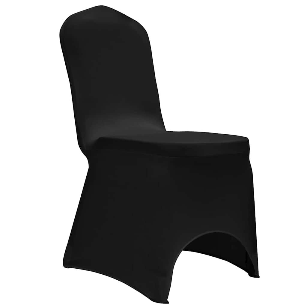 vidaXL Chair Cover | Set of 12 | Black | Polyester 90%, Elastane 10% | Universal 3