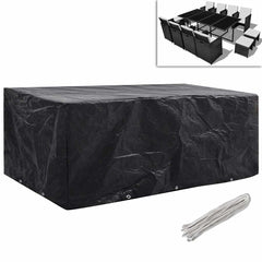 vidaXL Garden Furniture Cover | Set of 2 | Black | Polyethylene | Large 2