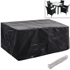 vidaXL Garden Furniture Cover | Set of 2 | Black | Polyethylene 2