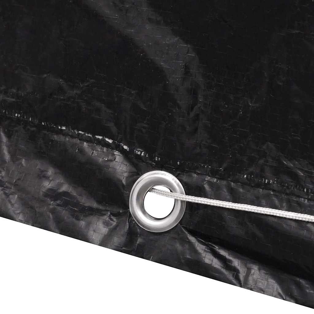 vidaXL Garden Furniture Cover | Set of 2 | Black | Polyethylene 6