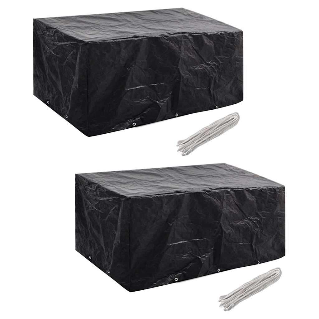 vidaXL Garden Furniture Cover | Set of 2 | Black | Polyethylene | 240x140x90 cm 1