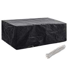 vidaXL Garden Furniture Cover | Set of 2 | Black | Polyethylene 2
