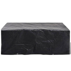 vidaXL Garden Furniture Cover | Set of 2 | Black | Polyethylene 3