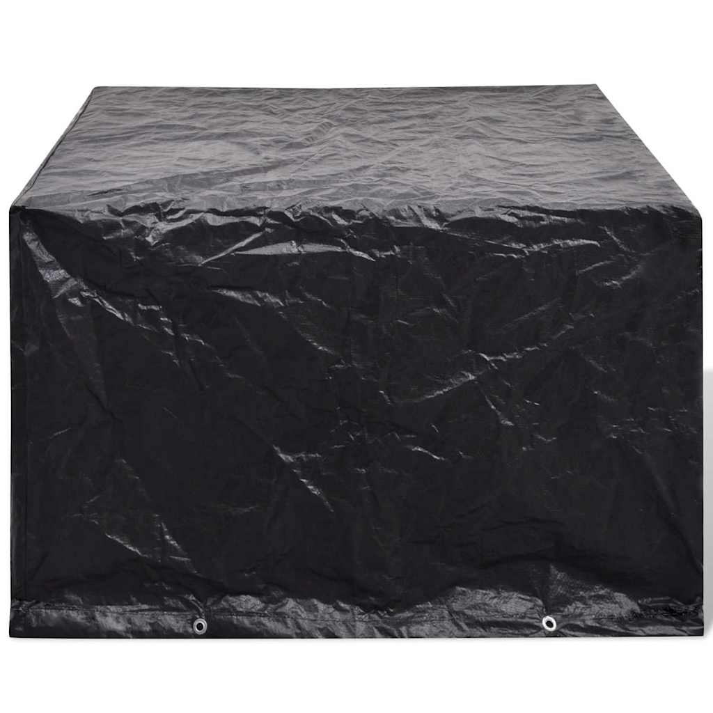 vidaXL Garden Furniture Cover | Set of 2 | Black | Polyethylene 3
