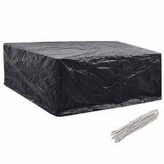 vidaXL Garden Furniture Cover | Set of 2 | Black | Polyethylene | Large 2