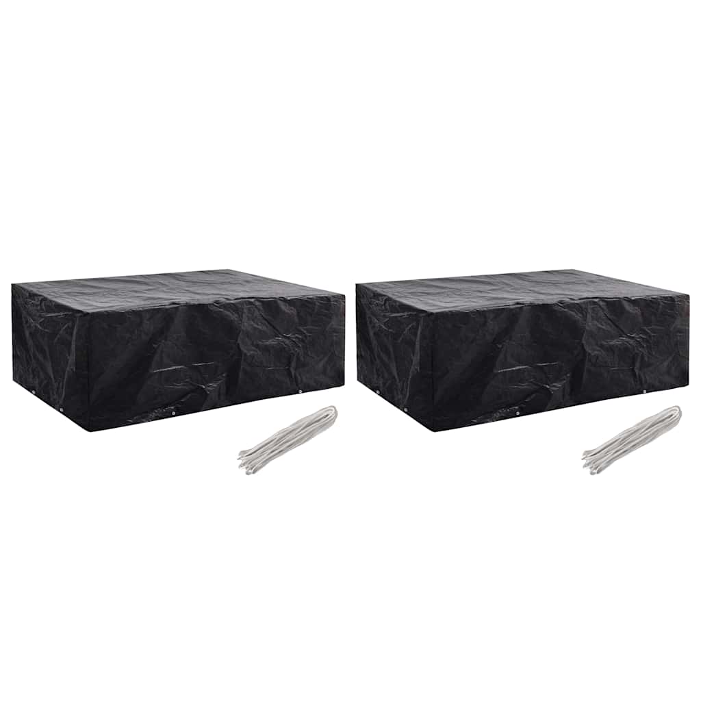 vidaXL Garden Furniture Covers 2 pcs 8 Eyelets 242x162x100 cm 1