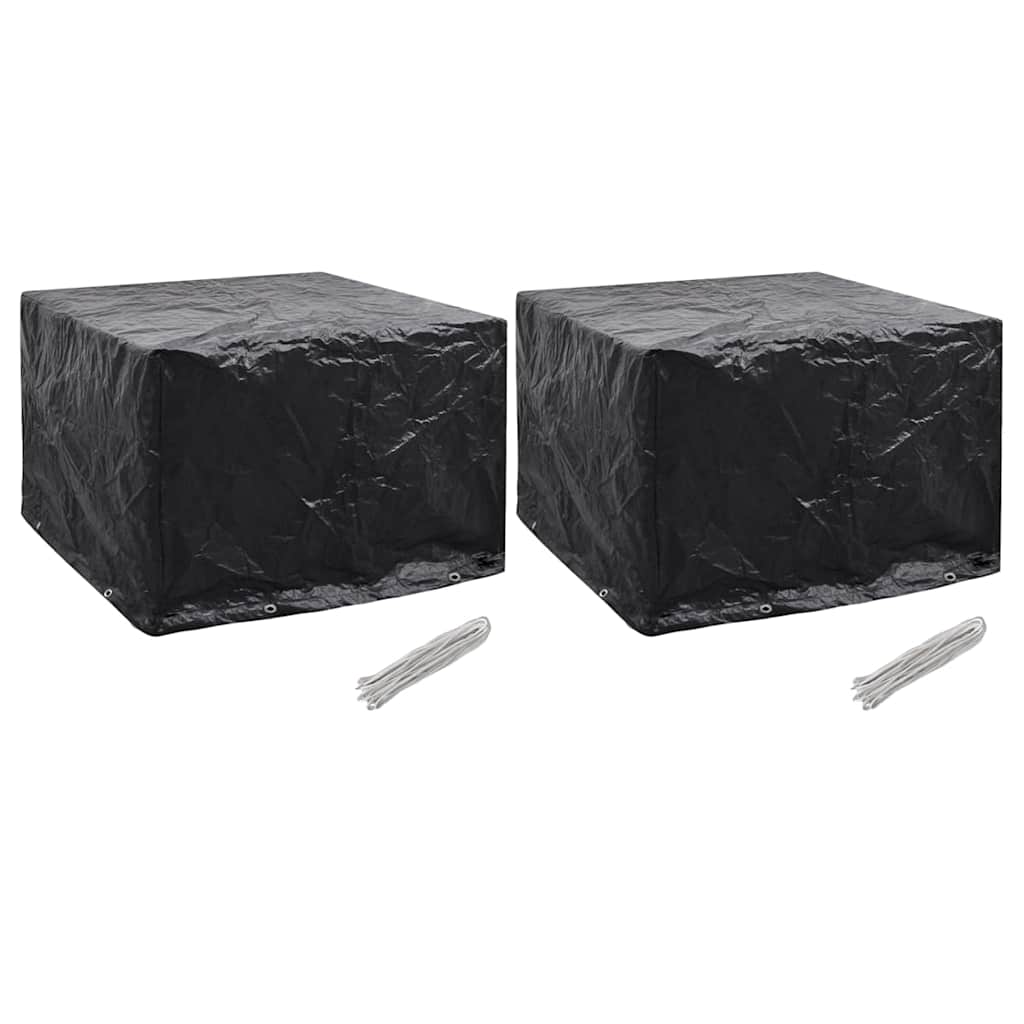 vidaXL Garden Furniture Cover | Set of 2 | Black | Polyethylene | 122x112x98 cm 1