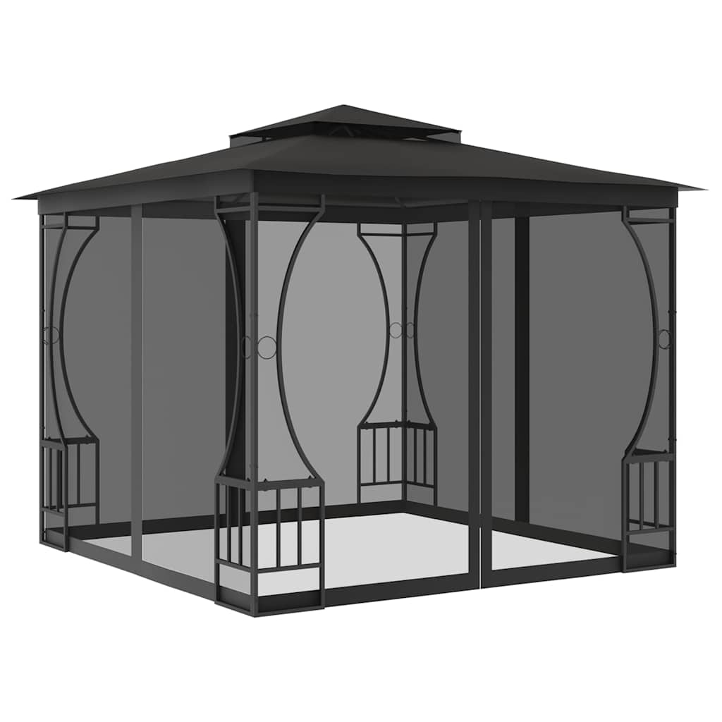 Gazebo with Nets Anthracite 300 x 300 x 265 cm