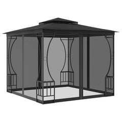 Gazebo with Nets Anthracite 300 x 300 x 265 cm