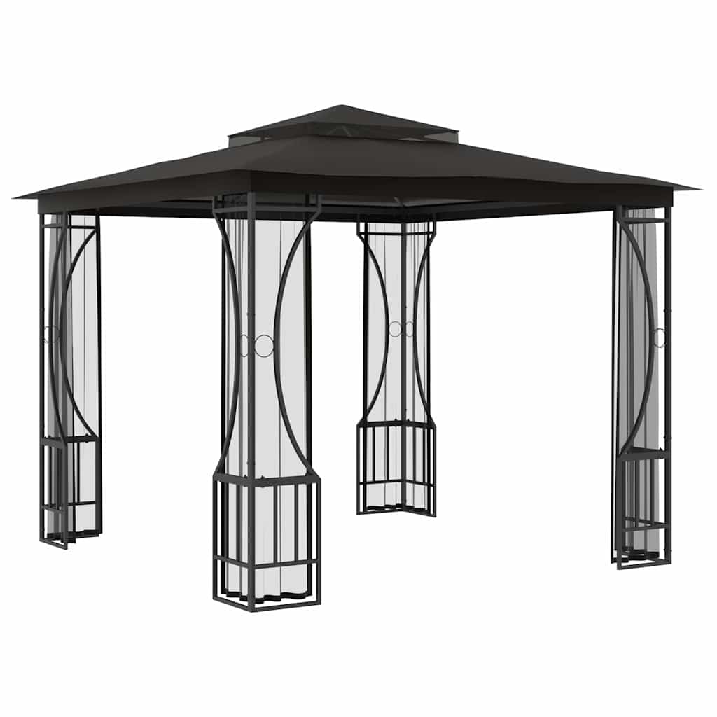 Gazebo with Nets Anthracite 300 x 300 x 265 cm